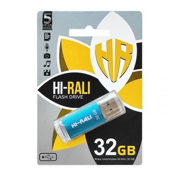 USB Flash Hi-Rali Rocket, 32 Гб., Синий - 335721