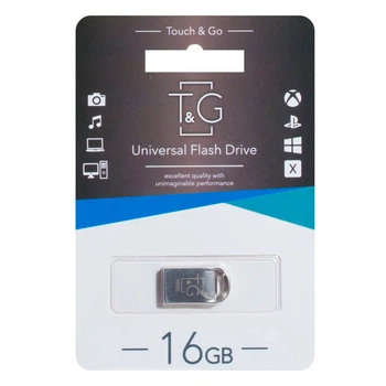 USB Flash T&G Metal 107, 16 Гб., Срібний - 318909