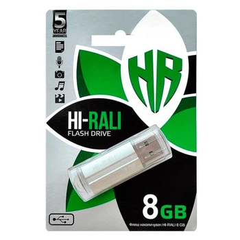 USB Flash Hi-Rali Corsair, 8 Гб., Серебряный - 318877