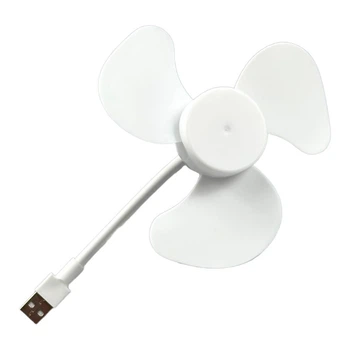 Вентилятор F017 гибкий от USB White мини-вентилятор портативный