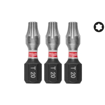 Біта для шуруповерта Shockwave Impact Duty Milwaukee TX20 x 25 мм 3 шт 4932500363