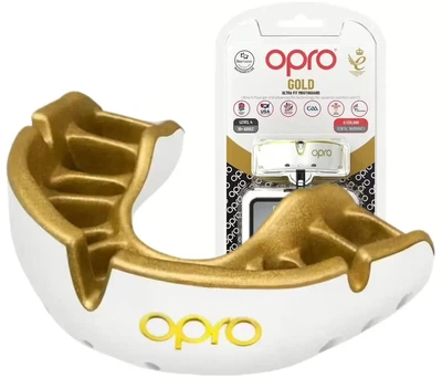 Капа Opro Gold дитяча вік до 10 років White/Gold (102505005) (Gold_Jr_White/Gold)