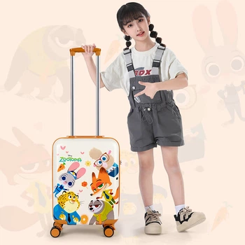 Детский дорожный чемодан Mesuca x Disney Zootopia 18 дюймов для мальчиков и девочек с кодовым замком.