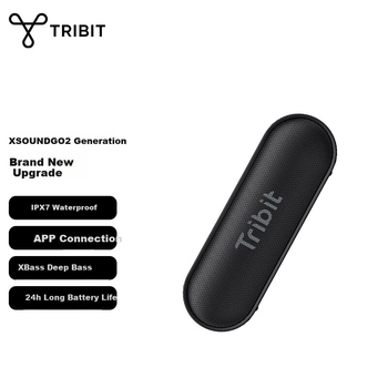 Портативна Bluetooth-колонка Tribit Xsound Go 2-го покоління з сабвуфером, міні-звукова система для вулиці та дому, тривалий час роботи від батареї, водонепроникна, комп'ютерна колонка