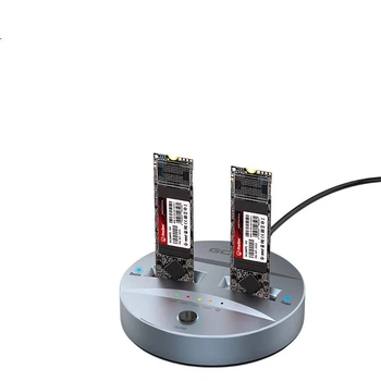 Адаптер GODO M.2 для клонирования жестких дисков SSD с двумя отсеками, NVME USB 3.2