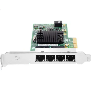 Серверная сетевая карта FLYBISH PCIe X4 Gigabit с четырьмя портами, чип Intel I350AM4, электрический порт I350-T4, для машинного зрения, промышленной автоматизации с использованием камер.