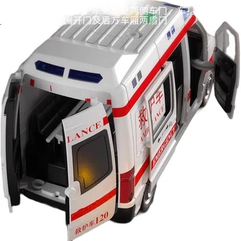 Игрушечная машина скорой помощи Mabaozibao для детей 1-3 лет, с большими открывающимися дверями, детская модель суперкара, развивающая игрушка для мальчиков и девочек.