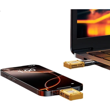 Твердотільний USB-флеш-накопичувач EAGET великої ємності 256 ГБ Type-C, швидкість читання 560 МБ/с, USB 3.2, шифрування відбитків пальців, розширення пам'яті телефону