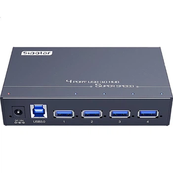 Док-станція розширення SIPOLAR USB3.0 з концентратором живлення, 4-портовий сплітер A-4U30 (1,4 метра), концентратор для ноутбуків та настільних комп'ютерів, підключає жорсткі диски, клавіатуру, мишу, промисловий клас, один порт 1A