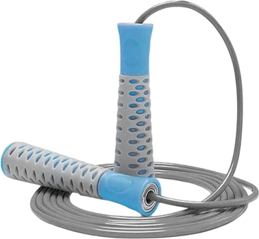 Скакалка PowerPlay 4206 Jump Rope PRO+ 2.75 м Серо-голубая (PP_4206_Grey/Blue)
