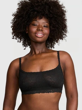 Бюстгальтер без косточек кружевной Victoria's Secret 353538058 S Черный (1159864528)
