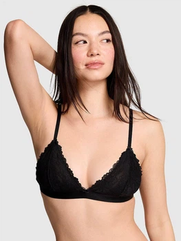 Бюстгальтер без косточек кружевной Victoria's Secret 594548065 M Черный (1159864532)