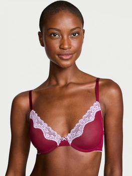 Бюстгальтер с косточками Victoria's Secret 904177119 34B Бордовый (1159862975)
