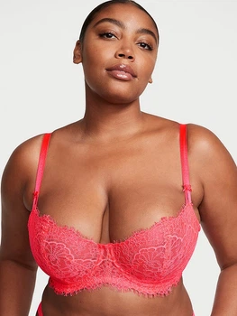 Бюстгальтер з кісточками мереживний Victoria's Secret 48173460 34C Рожевий (1159862761)