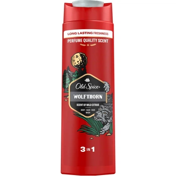 Гель для Душу 3в1 Чоловічий Old Spice Wolfthorn Long Lasting Fresh Wild Citrus ОлдСпайс Вольфторн Аромат Диких цитрусових 400мл