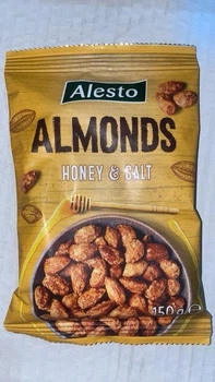 Мигдаль смажений Alesto Almonds Honey and Salt Almonds Алесто мікс меду та солі Пакет 150г
