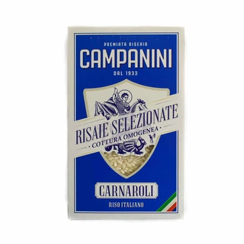 Рис білий Карнаролі Riseria Campanini RisoItaliano Riso Carnaroli Premiata Рис Італії довгі зерна круглозернистий для Різотто 1кг