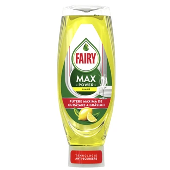 Гель для миття Посуду Fairy Max Power Lamaie Lemon Фейрі ефективний Антижир технологія Антирозлив Лимон 730мл