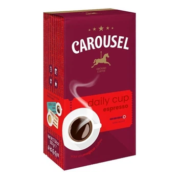 Кава мелена Carousel Daily Cup Espresso Ground Coffee Dark Roast Карусел суміш Арабіка та Робусти темна прожарка Пачка 500г