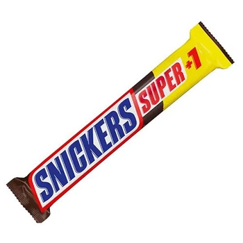 Шоколадний батончик Snickers Super +1 Peanuts Caramel Снікерс Супер Плюс лонг молочний шоколад з карамеллю та горішками 75г