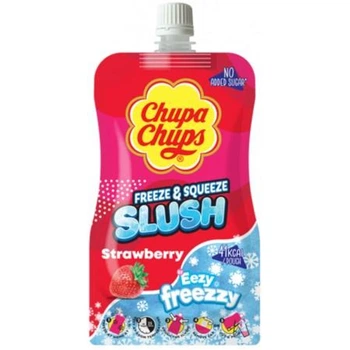 Морозиво з льоду Фруктове Chupa Chups Slush Freeze&Squeeze Strawberry Flavours Чупа Чупс Заморозь та Стисни сік Полуниці 250мл