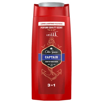 Гель для Душу 3в1 Чоловічий Old Spice Captain Long Lasting Fresh Fierce Ocean ОлдСпайс Капітан аромат Сандал 400мл