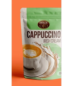 Капучіно розчинний Dolce Oro Cappuccino Irish Cream Дольче Оро Крем Ірландські вершки зіп Пакет 100г