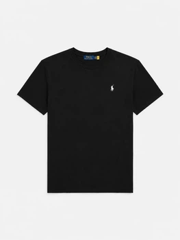 Футболка мужская Polo Ralph Lauren черная с вышитым логотипом, 100% хлопок TSRT-POLO-001-M