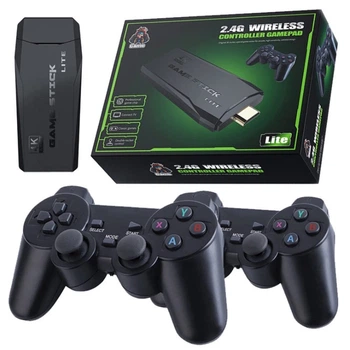 Игровая приставка Game Stick Lite 4K Retro 64GB 10000+ игр 2 беспроводных геймпада