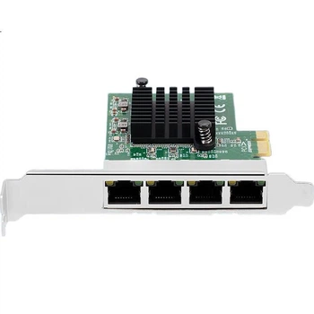 FLYBISH NA8111-T4 PCIE Гигабитная четырехпортовая сетевая карта для настольных компьютеров, внутренняя 4-портовая проводная сетевая карта, программный маршрутизатор, агрегация пакетов, чип RTL8111GN