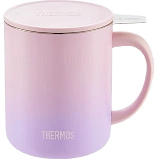 Термокружка THERMOS, 400 мл з чайним ситечком, для чоловіків та жінок, для заварювання чаю, кави та води, подарунок на день народження, смузі TEMC з фіолетовими ягодами