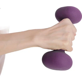 Гантели Yottoy High-End с покрытием из резины для мужчин и женщин, для домашнего фитнеса, для формирования мышц, из цельного чугуна, розово-фиолетовые, весом 3 фунта.