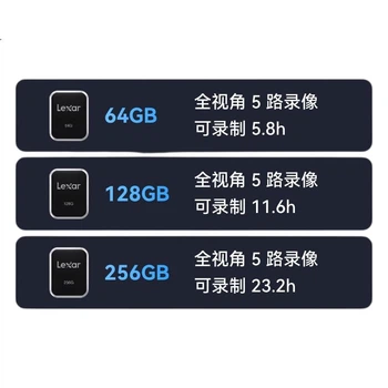 Карта пам'яті Lexar 128GB USB3.2 для автомобільної відеокамери C50V з циклічним записом у режимі Sentry, сумісна з Zeekr, Mercedes-Benz та кількома моделями автомобілів