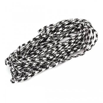 Шнур Paracord для плетіння 2мм 5м смугастий чорно-білий (79624378)