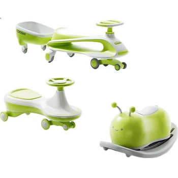 Детская машинка-каталка COOGHI Twist Car для взрослых, бесшумная и износостойкая, с поворотными колесами, подарок на первый день рождения для детей от 1 до 8 лет, с подсветкой.