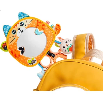 Подвеска Jollybaby для автокресла с зеркалом, игрушка, кошечка