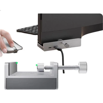 ORICO Type-C Hub, док-станція розширення USB 3.2 Gen2, 10 Гбіт/с, конструкція з затискачем з алюмінієвого сплаву, для подовжувальних кабелів настільних комп'ютерів і ноутбуків, MH5PCM, чорний