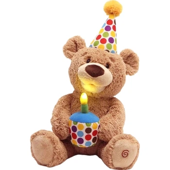 Игрушка-мишка Gund поющий, задувает свечи, подарок новорожденному