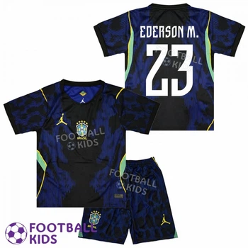 Футбольная форма для детей EDERSON M. 23 сборной Бразилии 2026 Away Brazil FIFA World Cup 135-145 см (set4752-137257-4)