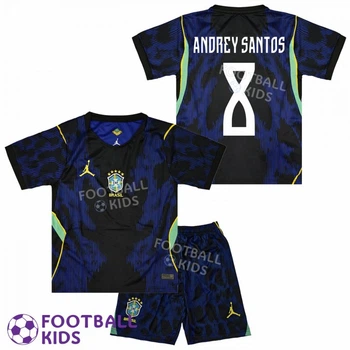 Футбольная форма для детей ANDREY SANTOS 8 сборной Бразилии 2026 Away Brazil FIFA World Cup 125-135 см (set4752-137245-4)