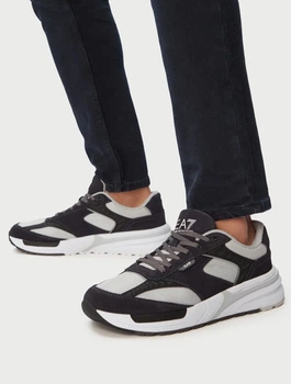 Кросівки чоловічі (unisex) Emporio Armani EA7 sneakers чорні з сірим 45.5 (28.7 см) (X8X240 XK434)