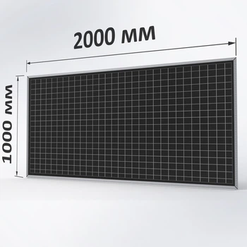 Магнітна крейдяна дошка ТСО графітова 100×200 см, у клітинку
