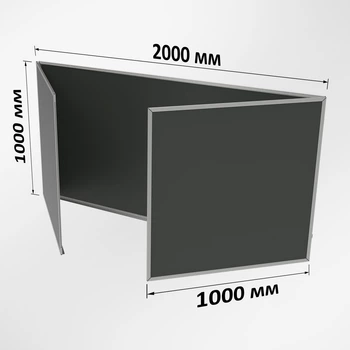 Магнітна крейдяна дошка ТСО графітова 5-поверхнева 100×400 см