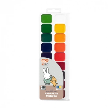 Краски акварельные Yes Miffy 18 цветов медовые