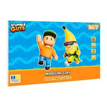 Пластилін Yes Stumble Guys 24 кольори 480 г (540711)