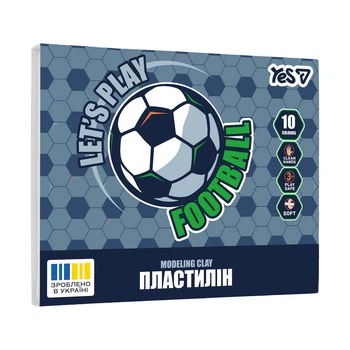 Пластилін Football 10 кольорів 200г YES (540713)
