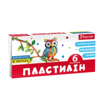Пластилін Classic 6 кольорів 120 г 1 Вересня (540653)
