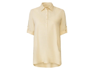 Платье из смеси льна и хлопка для женщины Esmara LIDL 418184 34(XS) Бежевый
