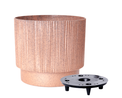 Вазон "Осло" зі вставкою d12см. (карамель WOOD)