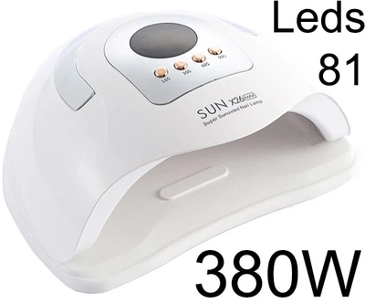 Профессиональная лампа для маникюра Nail Lamp SUN X 26 MAX 380W UV/LED для покрытия ногтей гель лаком, гелем белая
